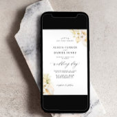 Tropische pampas gras witte orchidee elegante brui kaart