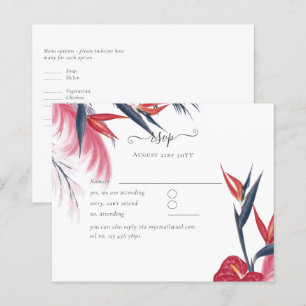 Tropische Pampas Grass Navy Berry Wedding