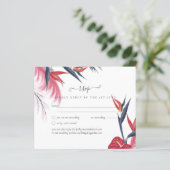 Tropische Pampas Grass Navy Berry Wedding (Staand voorkant)