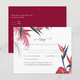 Tropische Pampas Grass Navy Berry Wedding