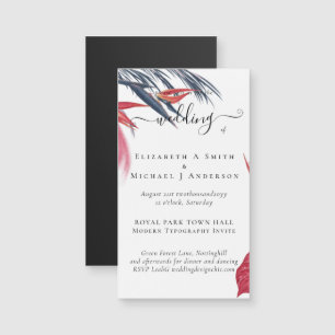 Tropische Pampas Grass Navy Berry Wedding