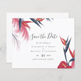 Tropische Pampas Grass Navy Berry Wedding