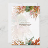 Tropische Pampas Grass PHOTO Terracotta Save The Date (Achterkant)