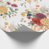 Tropische Pampas Grass Rustic Flower Garden Cadeaupapier (Hoek)