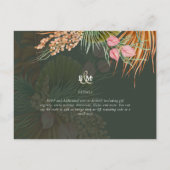 Tropische Pampas Grass Terracotta Wedding Briefkaart (Achterkant)