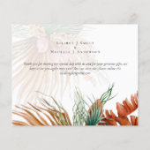 Tropische Pampas Grass Terracotta Wedding Flyer (Achterkant)
