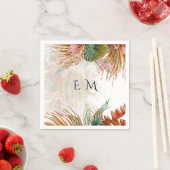 Tropische Pampas Grass Terracotta Wedding Servet (Insitu)