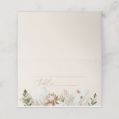 Tropische pampasegbruiloft plaatskaartje (Buitenkant ongevouwen)