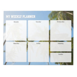 Tropische Pams - Weekplanner voor actieve mensen, Notitieblok