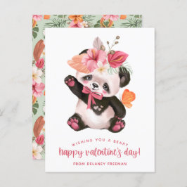 Tropische Panda Beary Happy Briefkaart Size Valent