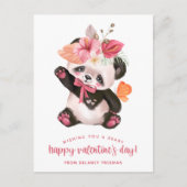 Tropische Panda Beary Happy Briefkaart Size Valent (Voorkant)