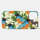 Tropische papaja en vogelpatroon. Case-Mate iPhone case (Achterkant (horizontaal))