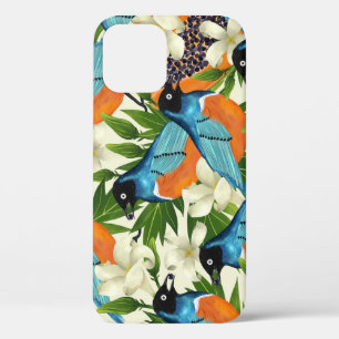Tropische papaja en vogelpatroon. Case-Mate iPhone case