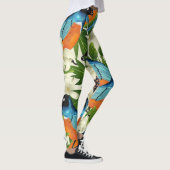 Tropische papaja en vogelpatroon. leggings (Rechts)