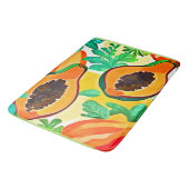 Tropische Papaya Pop Art Badmat (Gekanteld)