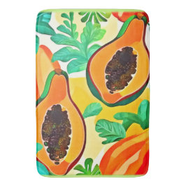 Tropische Papaya Pop Art Badmat