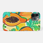 Tropische Papaya Pop Art Case-Mate iPhone Case (Achterkant (horizontaal))