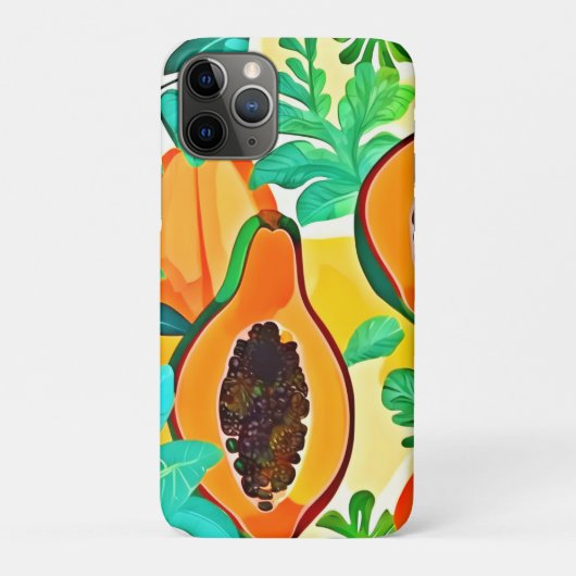 Tropische Papaya Pop Art Case-Mate iPhone Case (Achterkant)