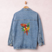 Tropische Papegaai Bloei Denim Jacket (Hangar)