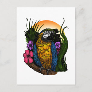 Tropische Papegaai Briefkaart