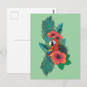 Tropische papegaai briefkaart (Voorkant / Achterkant)