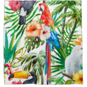 Tropische papegaai douchegordijn (Voorkant)