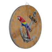 Tropische papegaai en anker dartbord (Voorkant Links)