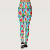 Tropische papegaai en bloem leggings (Achterkant)