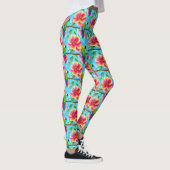 Tropische papegaai en bloem leggings (Rechts)
