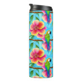 Tropische papegaai en bloem thermosbeker (Geroteerd rechts)