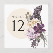 Tropische papegaai en Protea Tafel Aantal Kaarten (Achterkant)