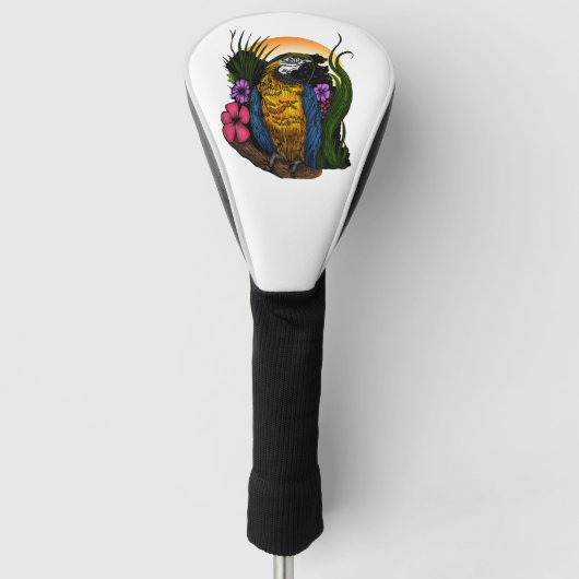Tropische papegaai golfheadcover (Voorkant)