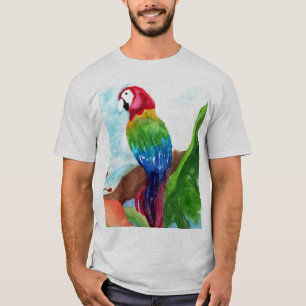Tropische papegaai-ijs t-shirt