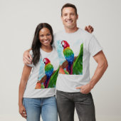 Tropische papegaai-ijs t-shirt (Unisex)