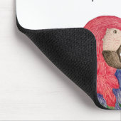 Tropische papegaai Kleurrijke Macaw Tekening Muismat (Hoek)