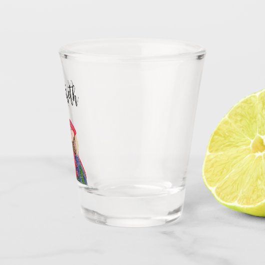 Tropische papegaai Kleurrijke Macaw Tekening Shot Glas (Rechts)