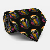 Tropische papegaai stropdas (Opgerold)