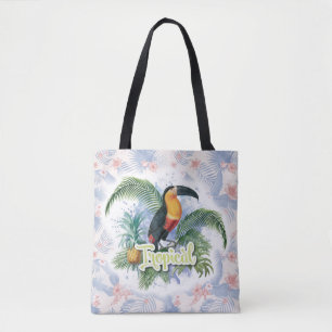 Tropische papegaai thema tote bag