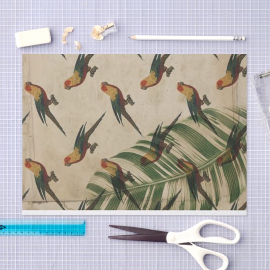 tropische papegaai tissuepapier (Craft)