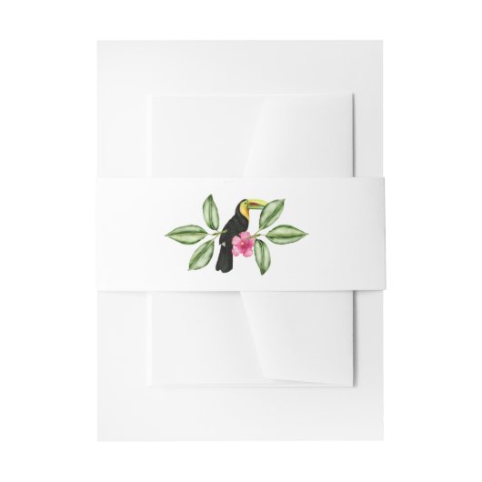 Tropische Papegaai Trouwriem Uitnodigingen Wikkel (Voorkant Voorbeeld)