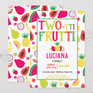 Tropische papegaai Tutti Frutti Fruit Verjaardagsf Kaart