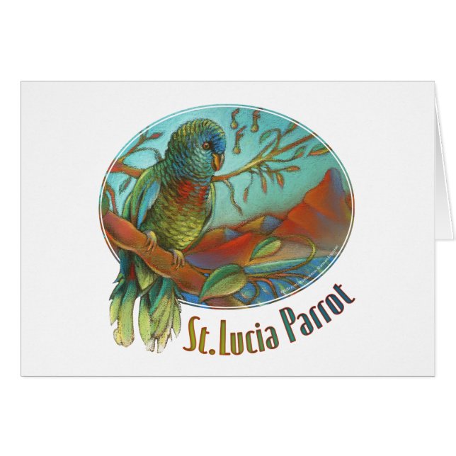 Tropische papegaai van Saint Lucia (Voorkant Horizontaal)
