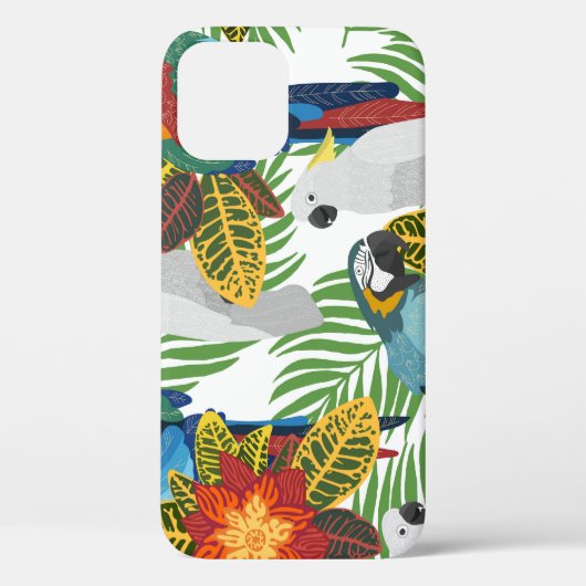 Tropische papegaaien,  naadloos patroon. Case-Mate iPhone case (Achterkant)