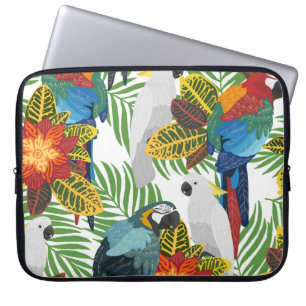 Tropische papegaaien, naadloos patroon. laptop sleeve