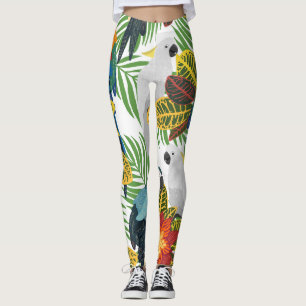 Tropische papegaaien,  naadloos patroon. leggings