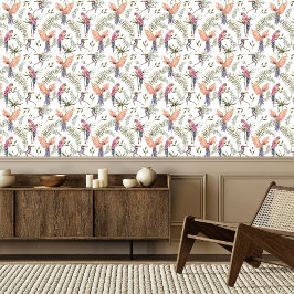 Tropische papegaaien Toucans Vogels Exotische Wate Behang