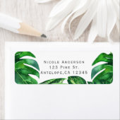 Tropische papegaaien Vogels & bladeren Feest Uitno Etiket (Insitu)