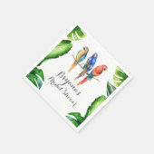 Tropische papegaaien Vogels & bladeren Verjaardags Servetten (Hoek)