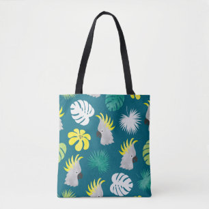 Tropische papegaaien: Waterverf Zomerscène Tote Bag