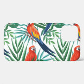 Tropische papegaaien: weelderige palm naadloos Case-Mate iPhone case (Achterkant (horizontaal))
